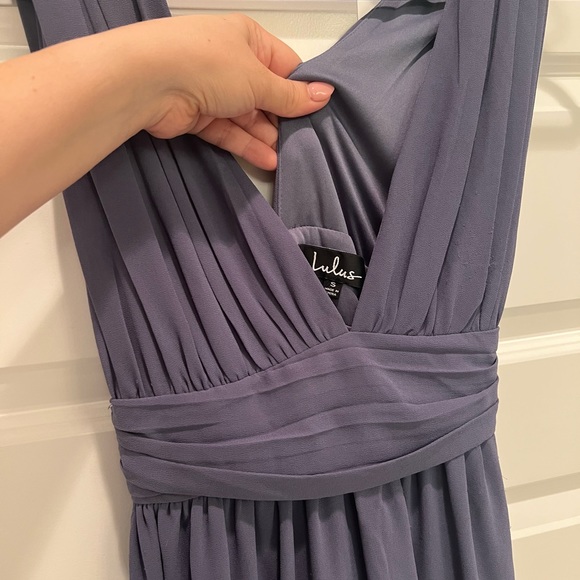 Lulus formal dusty blue dress - Picture 4 of 5